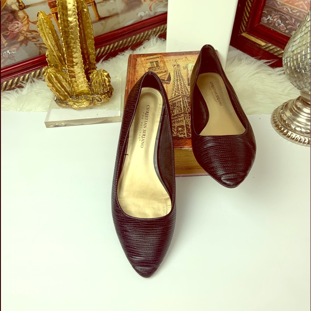 Christian siriano black flat shoes